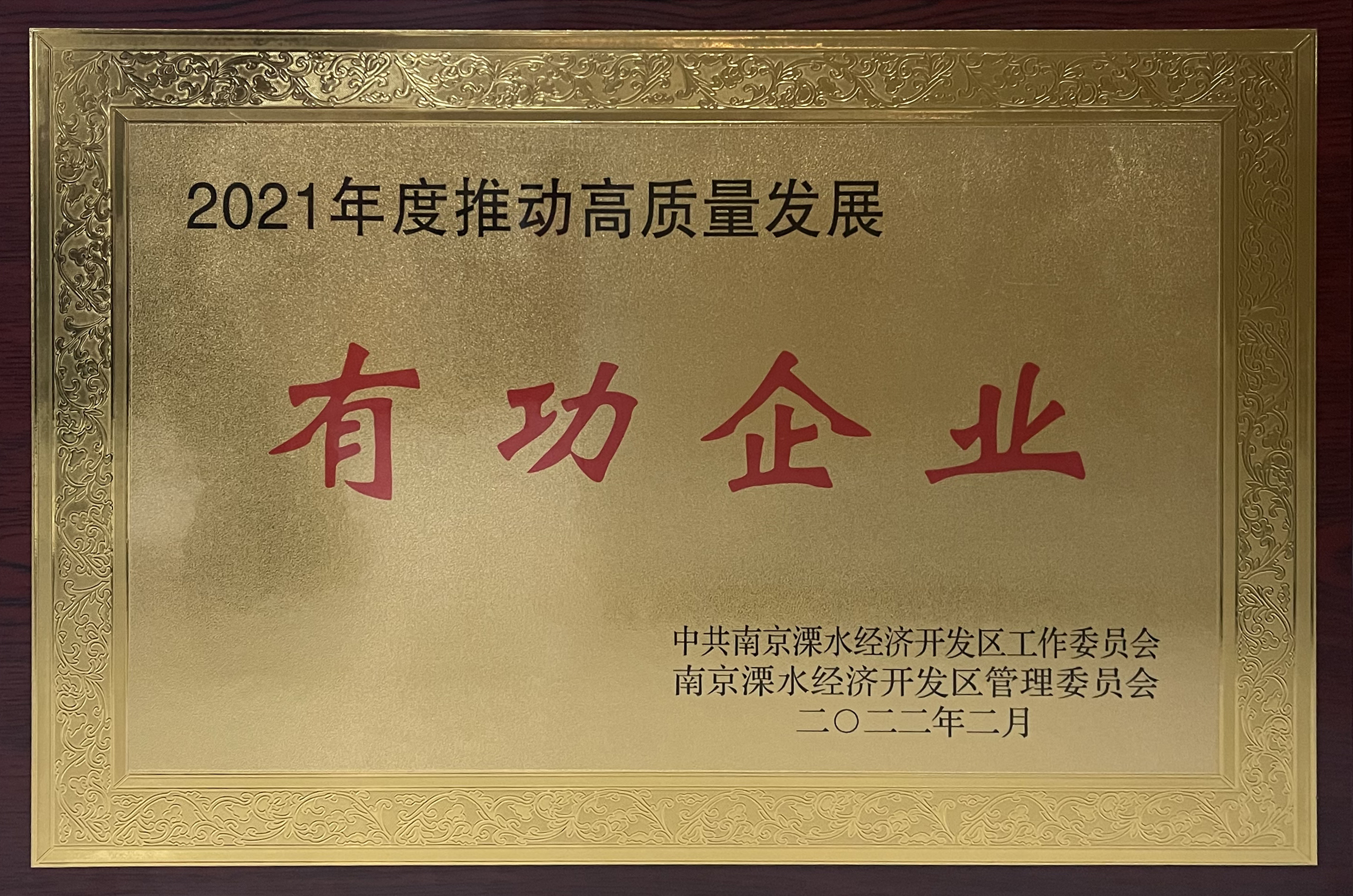 2021年度推動高質量發展有功企業...